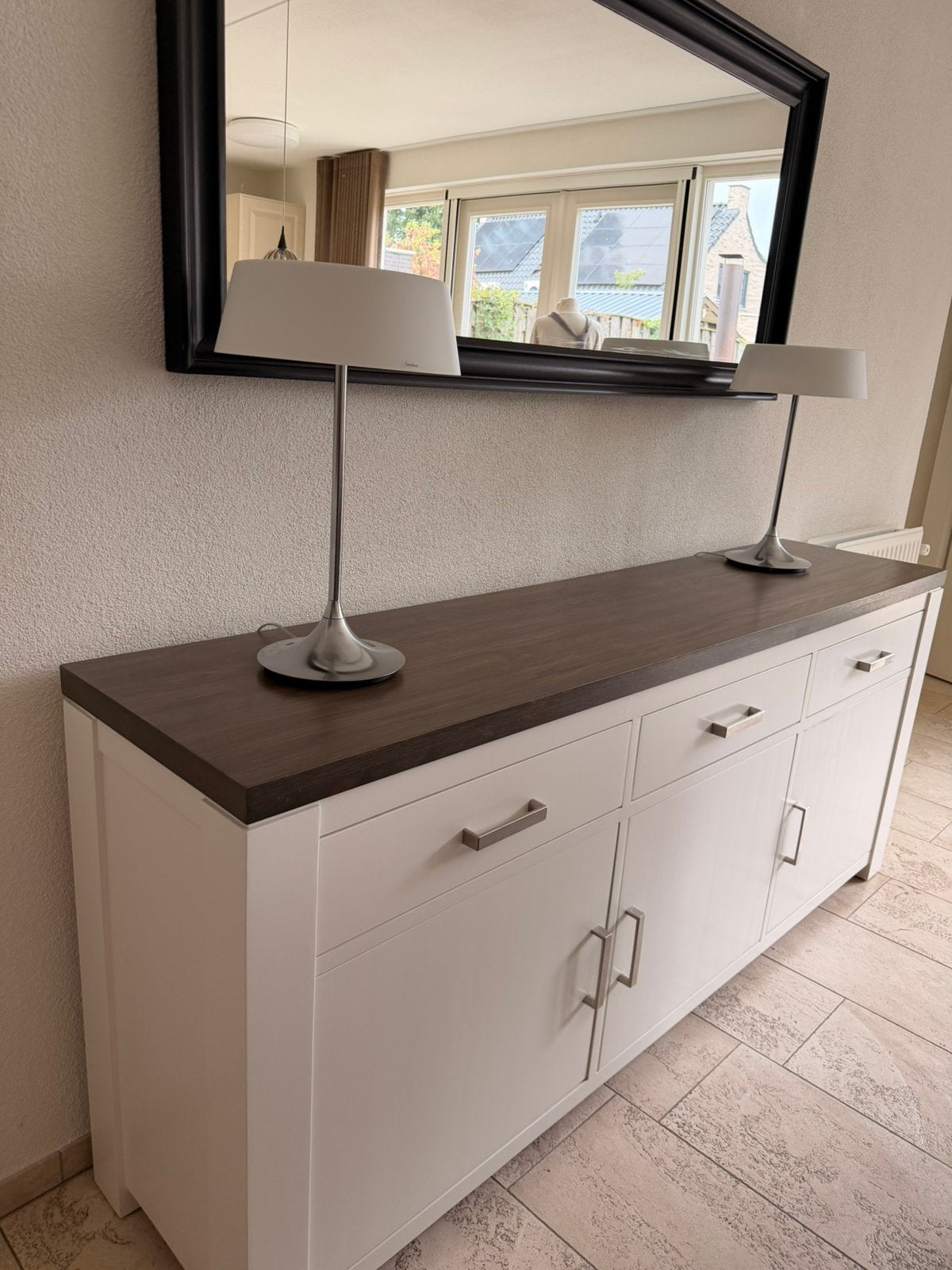 Dressoir, massief eiken, Ophalen, Gebruikt, Eikenhout, Met lade(s)