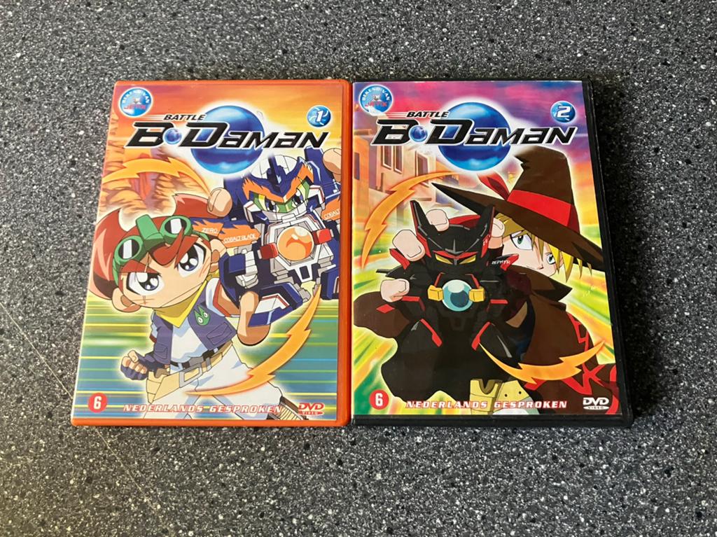 Battle B-Daman 1+2 - Lees Omschrijving, Gebruikt, Tekenfilm, Anime (Japans), Ophalen of Verzenden