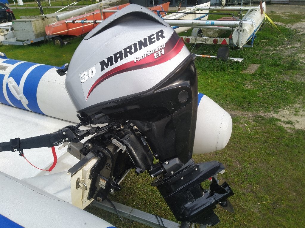 Mariner / Mercury 30 pk injectie knuppel, Viertaktmotor, Ophalen of Verzenden, Zo goed als nieuw, 30 pk of meer
