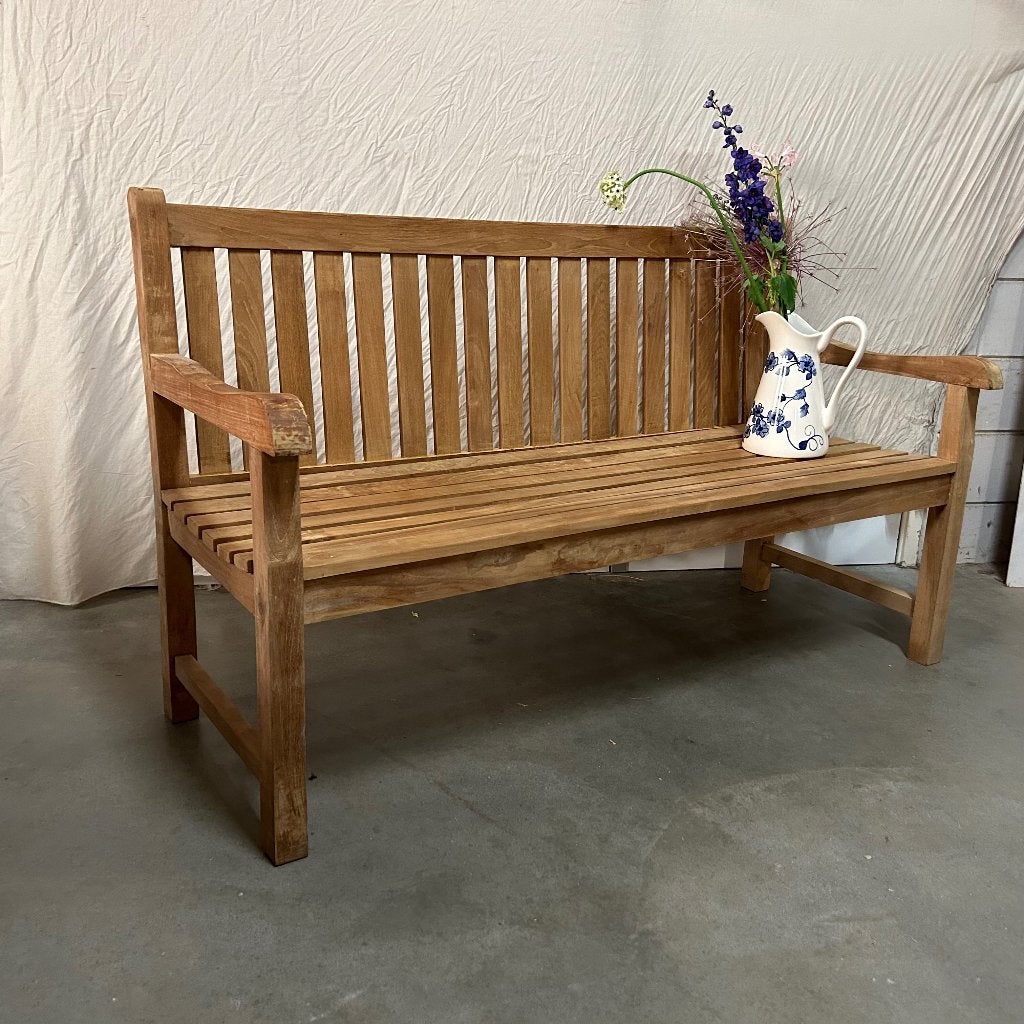 tuinbank teak- 160 cm breed - Gratis bezorgd, Tuin en Terras, Tuinbanken, TTM Wonen, Meubels – (Perzische) Tapijten en Woonaccessoires
