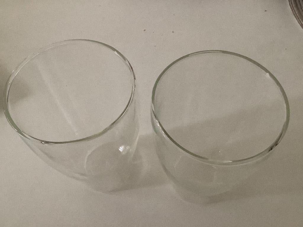dubbelwandige glazen Thermoglazen XXL 2 stuks 450 ml, Ophalen of Verzenden, Overige stijlen, Kop(pen) en/of Schotel(s), Glas