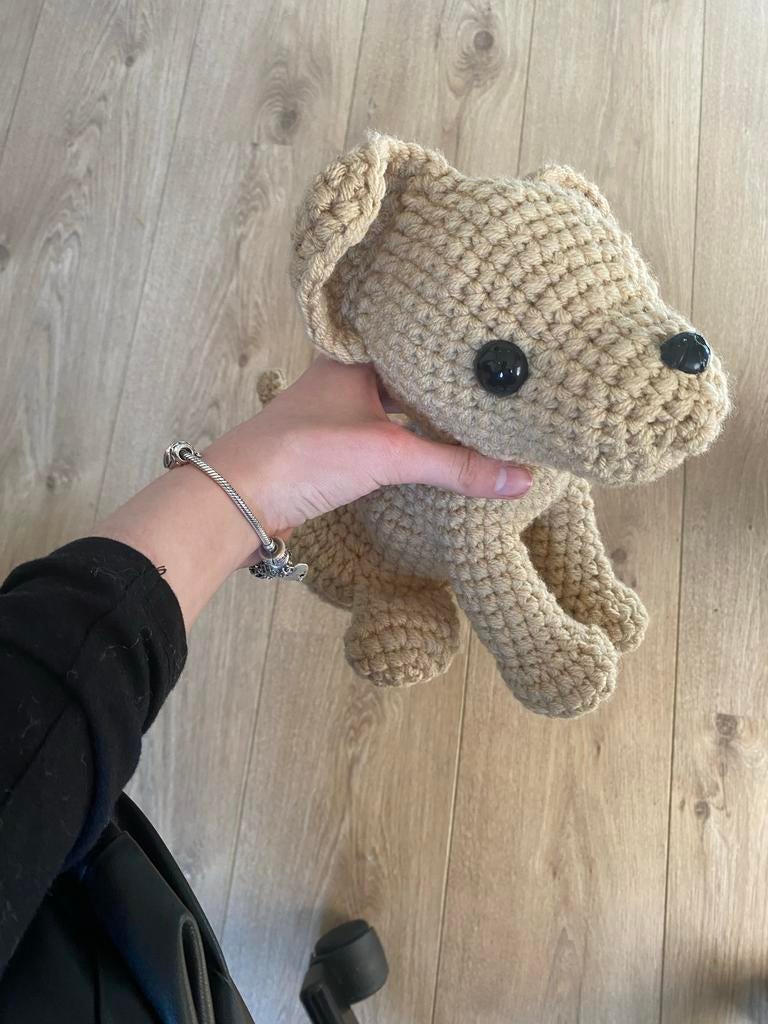 Gehaakte labrador knuffel, Ophalen of Verzenden, Nieuw, Haken, Overige typen