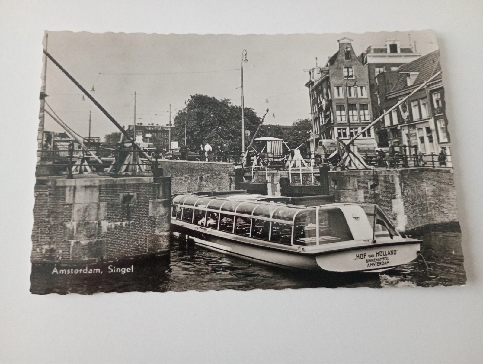Amsterdam Singel 1956, Ophalen of Verzenden, 1940 tot 1960, Gelopen, Noord-Holland