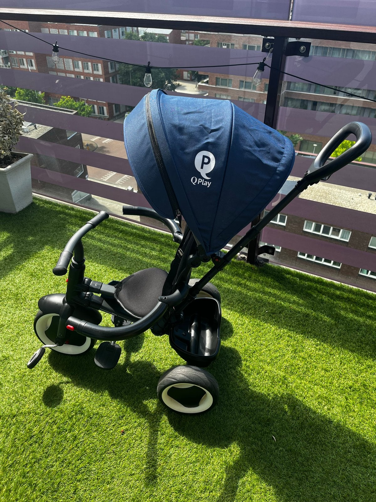 QPlay Rito Driewieler – Inklapbaar & Comfortabel!, Ophalen, Gebruikt, Duwstang