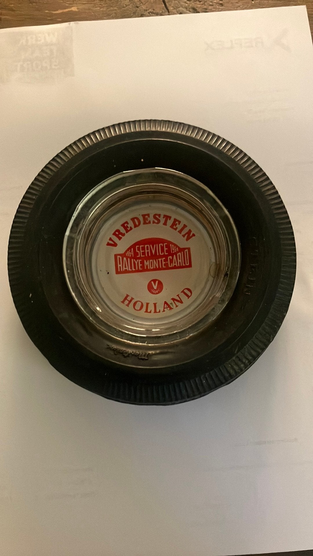 Te koop: Vintage asbak rally monte carlo, Ophalen of Verzenden, Zo goed als nieuw