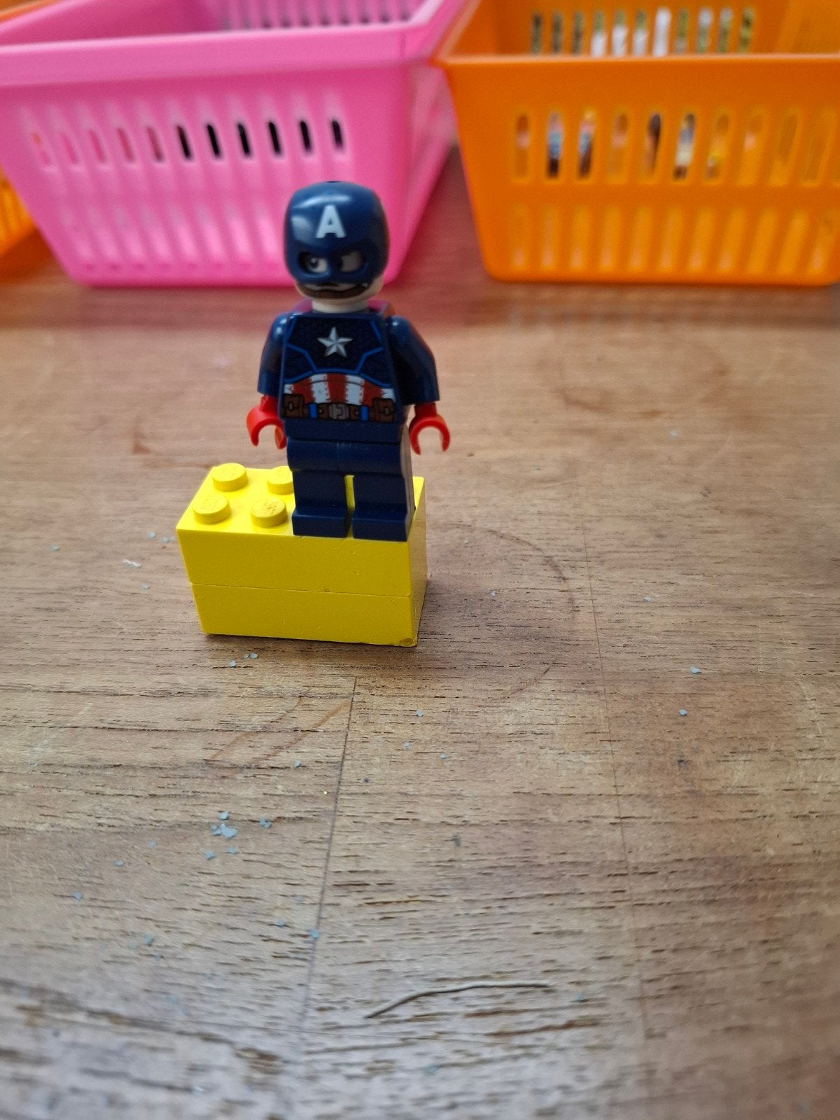 Lego Minifiguur Captain America - Marvel Superheld, Ophalen of Verzenden