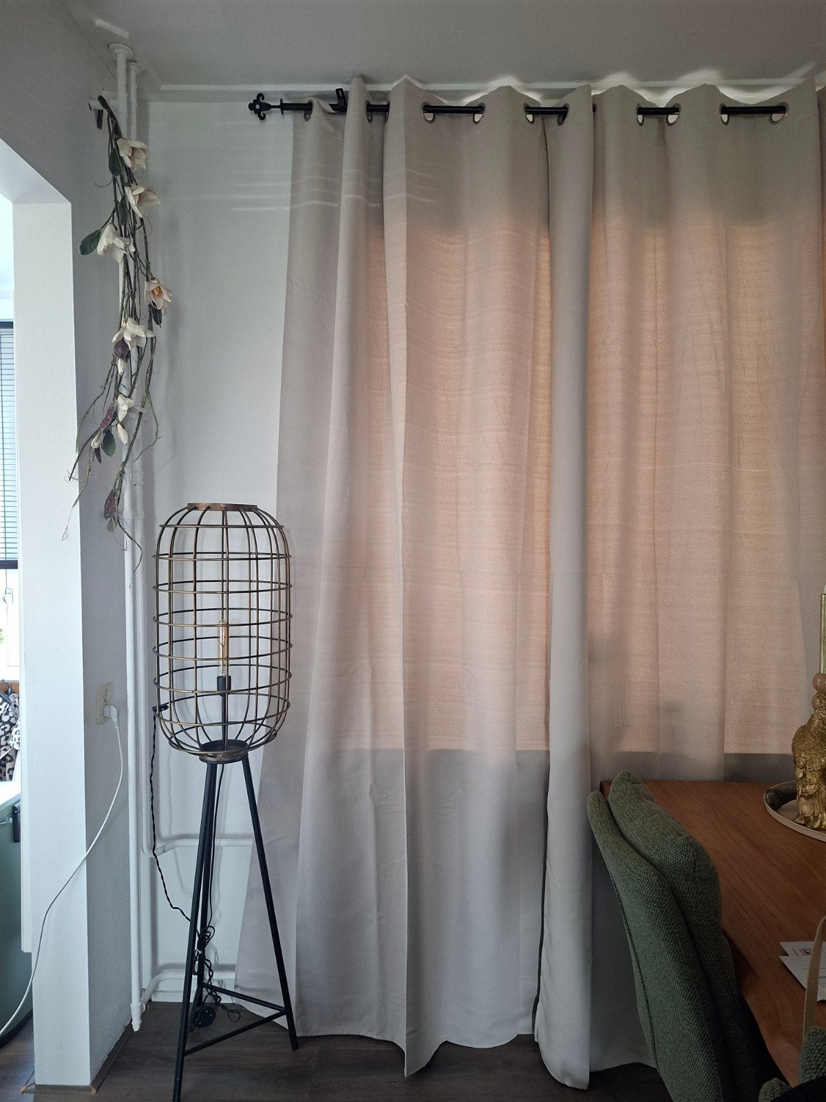 HOOMstyle Kant en Klaar Gordijn - Lichtdoorlatend, Overige merken, Beige, Nieuw, 260 cm