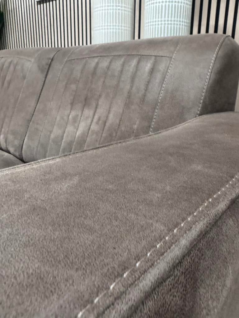 ZGAN Hoekbank Mills Microleer - Licht Bruin - 290 x 230, 250 tot 300 cm, -, -, Hoekbank