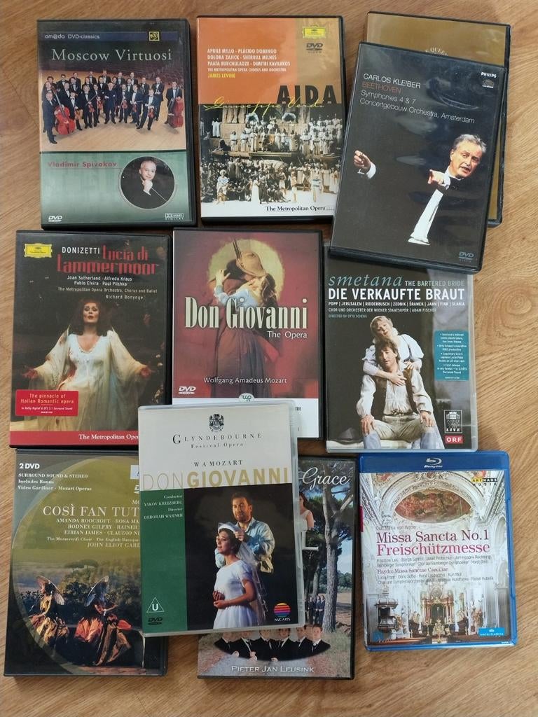 11 klassieke dvd's. Mozart, Weber, Smetena, Donizetti e.a., Alle leeftijden, Ophalen of Verzenden, Zo goed als nieuw