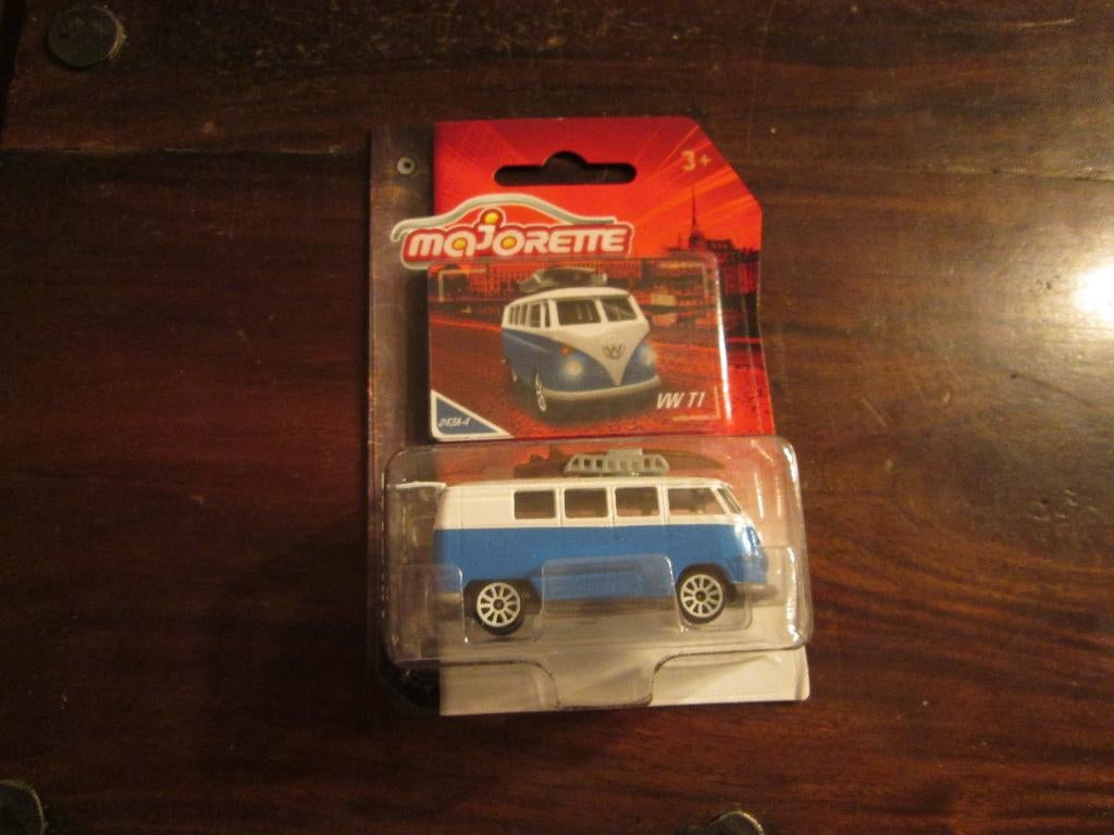 VW T1 Busje Blauw/wit Majorette classic 1:64, Ophalen of Verzenden, Nieuw, Auto