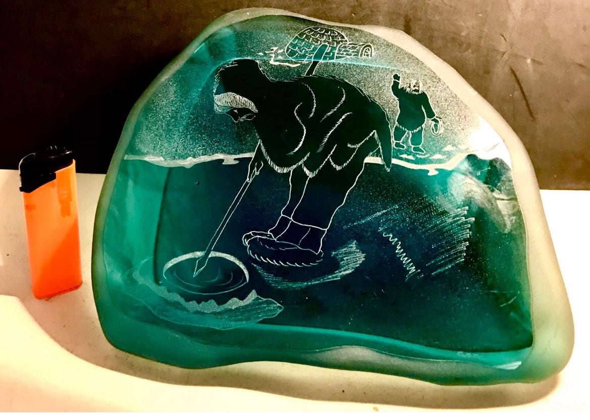 Antiek Inuit Eskimo Glasobject - Noordelijke Kunst, Overige typen, Handgemaakt, Overige herkomsten, Glas
