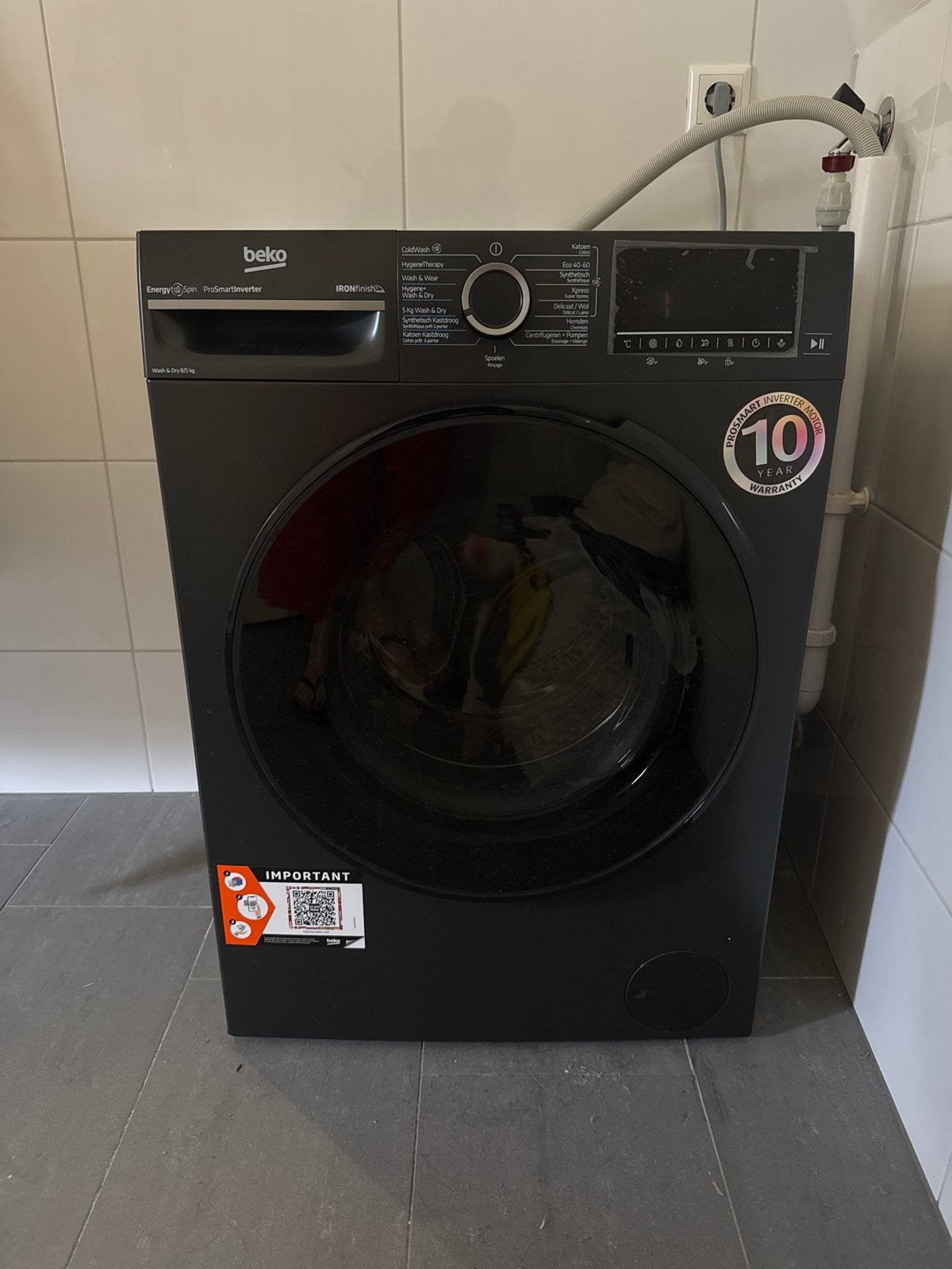 Beko ProSmartInverter Wasmachine en Droger Combi, Witgoed en Apparatuur, Wasmachines, Ophalen, 1200 tot 1600 toeren, Gebruikt