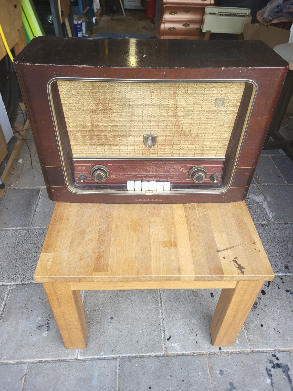 Vintage Philips buizenradio - Decoratief object, Ophalen