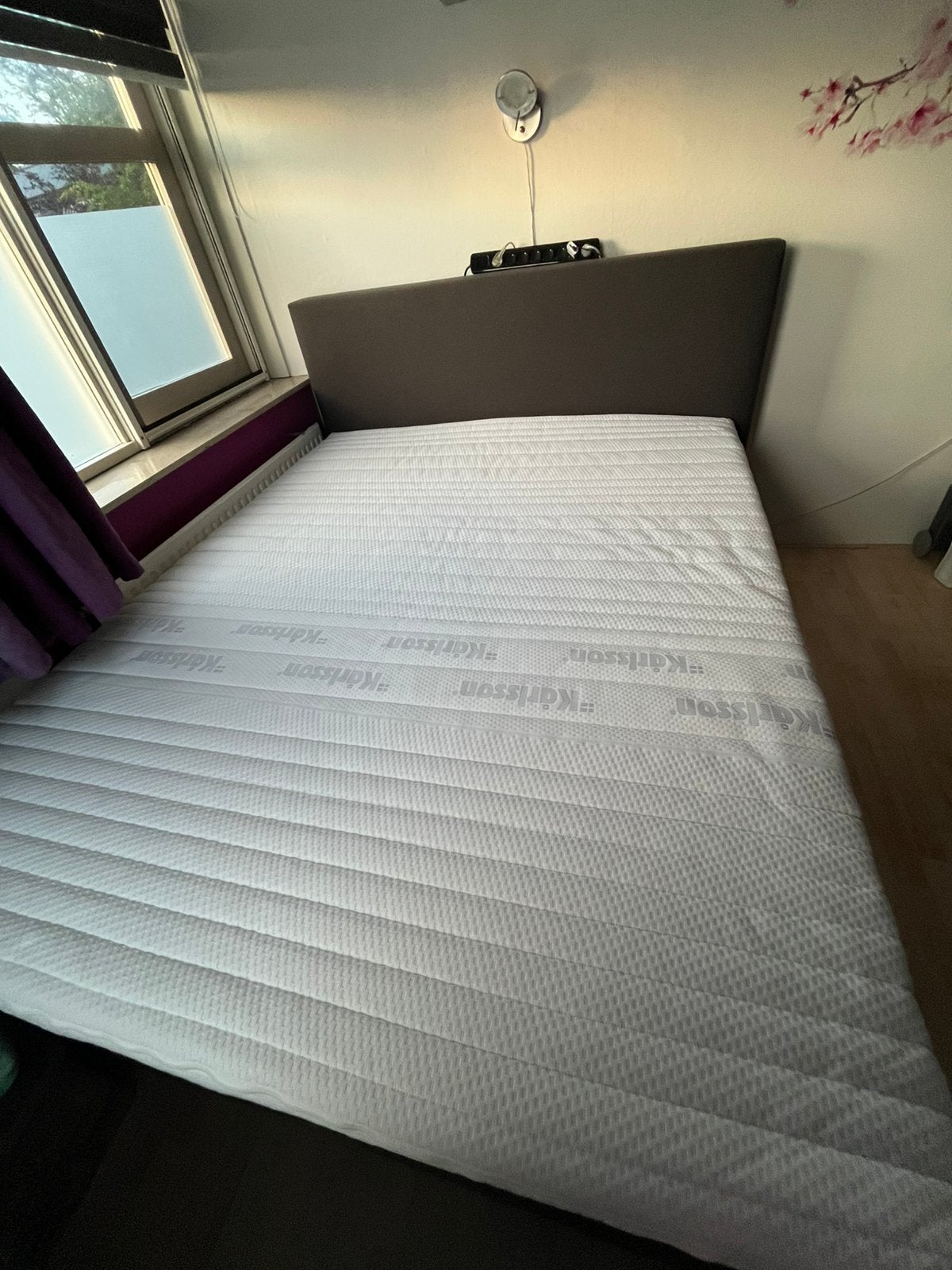 Karlsson Basic boxspring Antraciet, Huis en Inrichting, Slaapkamer | Boxsprings, Ophalen, Zwart, Tweepersoons, Zo goed als nieuw