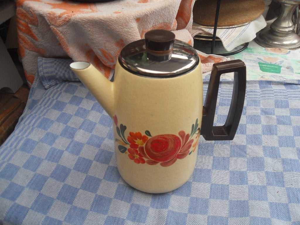 emaille koffiekan/ theepot/ koffiepot email, Antiek en Kunst, Antiek | Emaille, Ophalen of Verzenden
