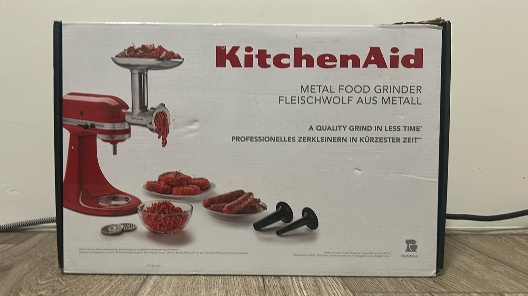 KitchenAid Metal Food Grinder – Nieuwstaat – Origineel, Witgoed en Apparatuur, Keukenmixers, 4 liter of meer, Ophalen, Nieuw, 3 snelheden of meer