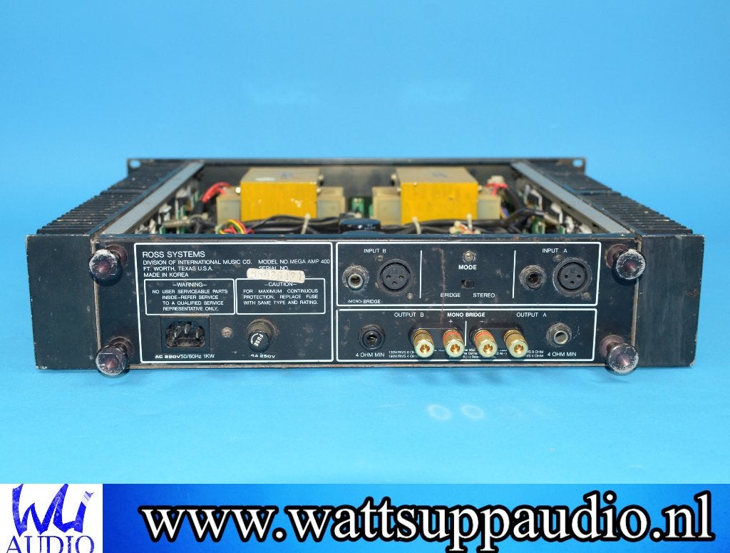 ROSS Systems MEGA AMP 400 2 kanaals versterker, Overige merken, Gebruikt, ., Ophalen of Verzenden