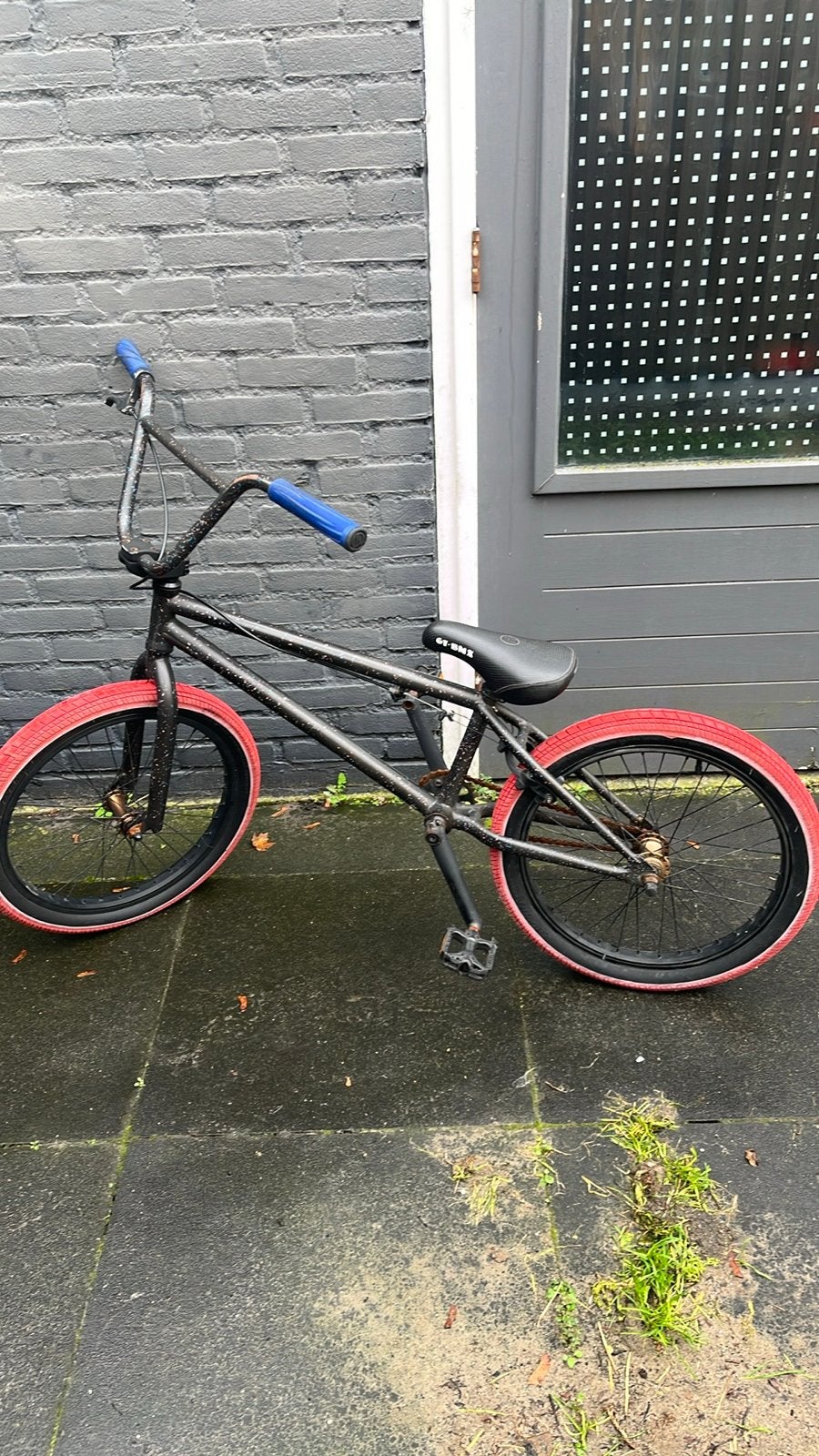GT BMX Fiets met Rode Banden, Fietsen en Brommers, Gebruikt, Staal, Velgrem, 20 tot 24 inch