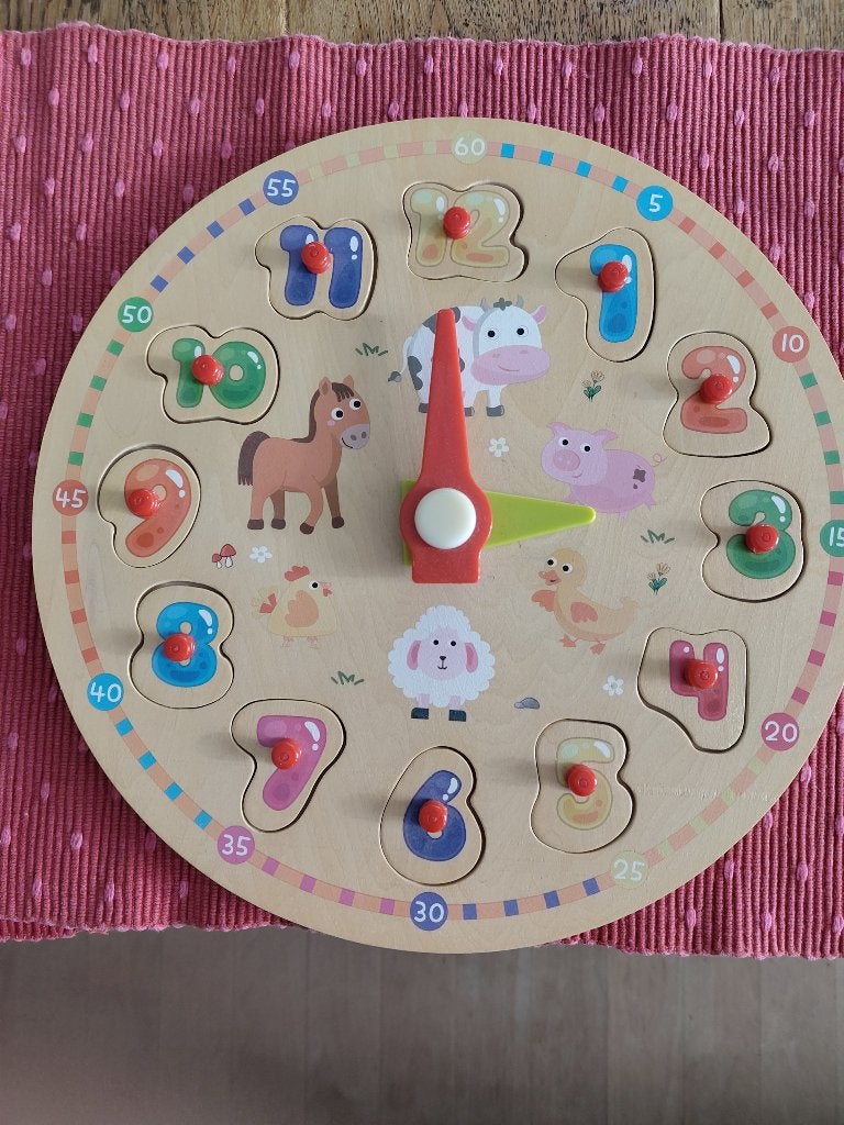 Playtive Houten puzzel klok, Ophalen of Verzenden, Gebruikt, Puzzelen
