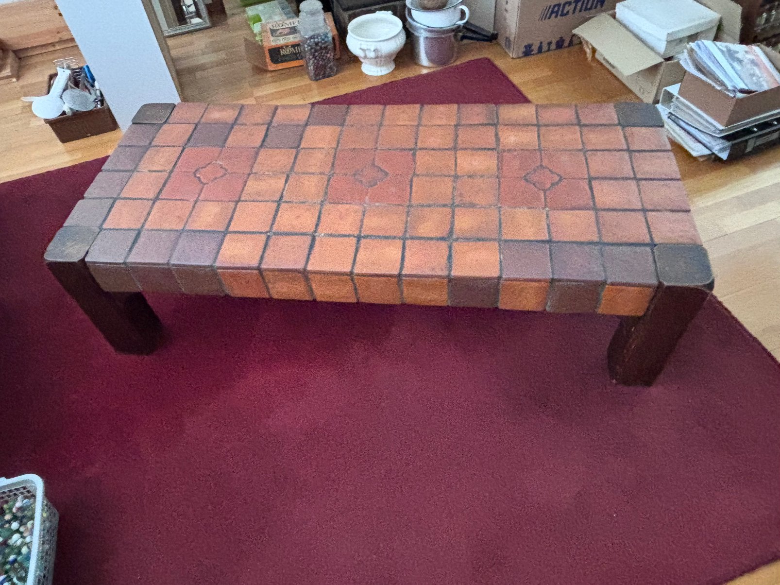 Stenen tafel, jaren ‘60, Ophalen, Gebruikt, Rechthoekig