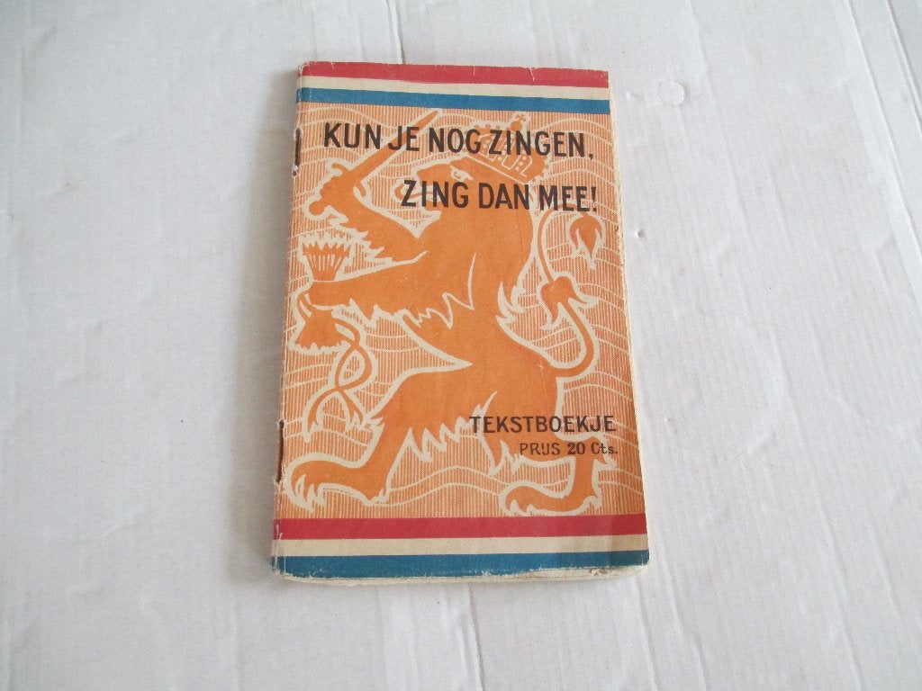 tekstboekje kun je nog zingen, zing dan mee! - 1923, Ophalen of Verzenden, Gelezen, Algemeen