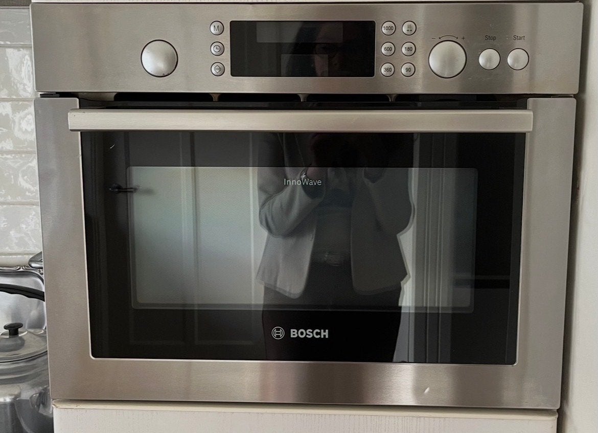 Bosch Inbouw Combi-oven/Magnetron HBC86E651N - Geen Perilex, Ophalen, 45 tot 50 cm, Gebruikt, Hete lucht