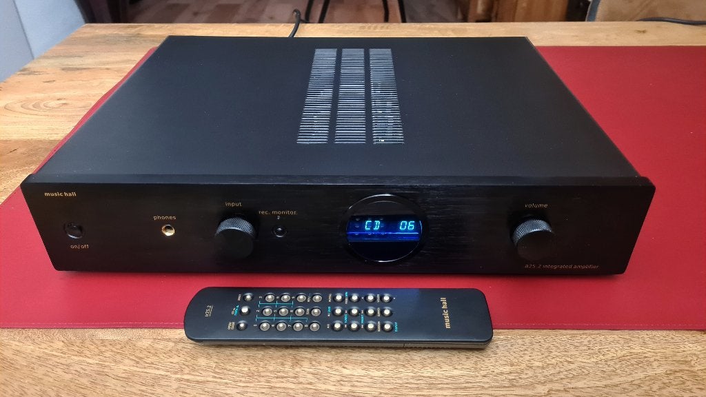 Music Hall a25.2 Versterker+ Pre Out, Ringkerntrafo, Remote!, Ophalen of Verzenden, 120 watt of meer, Overige merken