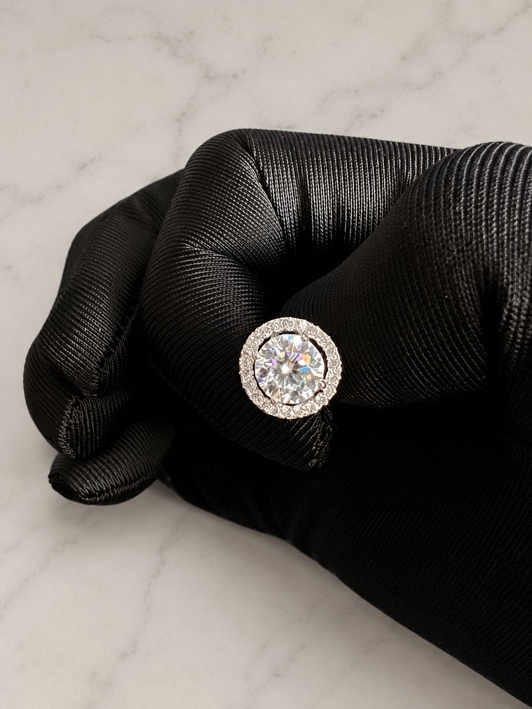 Luxe Moissanite Oorbellen 6.5mm nieuw, Sieraden, Tassen en Uiterlijk, Oorbellen, Verzenden, Nieuw, Met edelsteen, Knopjes of Stekers
