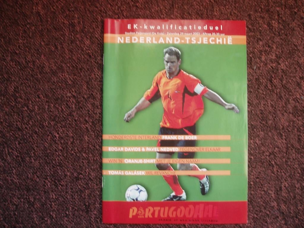 Nederland-Tsjechie Programma EK-Kwalificatie 2004, Verzamelen, Ophalen of Verzenden, Gebruikt, Overige binnenlandse clubs, Overige typen