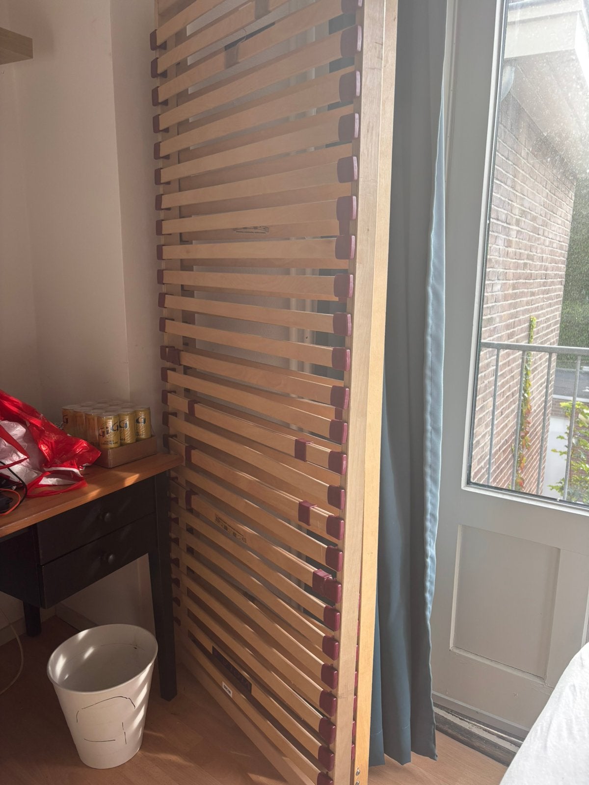 2x gratis houten lattenbodem, Eenpersoons, Ophalen of Verzenden, Zo goed als nieuw, 80 cm