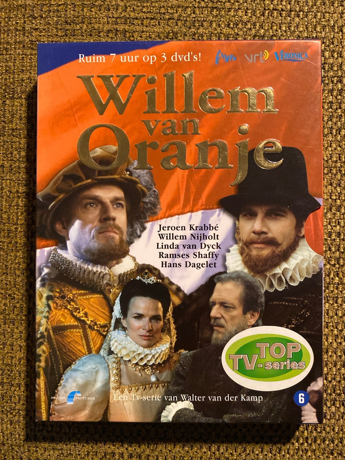 Willem van Oranje - Complete TV-serie op 3 DVD's, Cd's en Dvd's, Nederlands, Drama, Zo goed als nieuw, Inclusief boekje