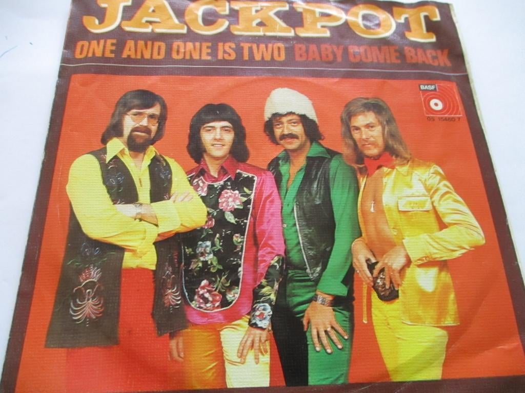 Jackpot _ One and one is two/Baby come back = 1974, Fotohoes, Ophalen of Verzenden, Gebruikt, Pop