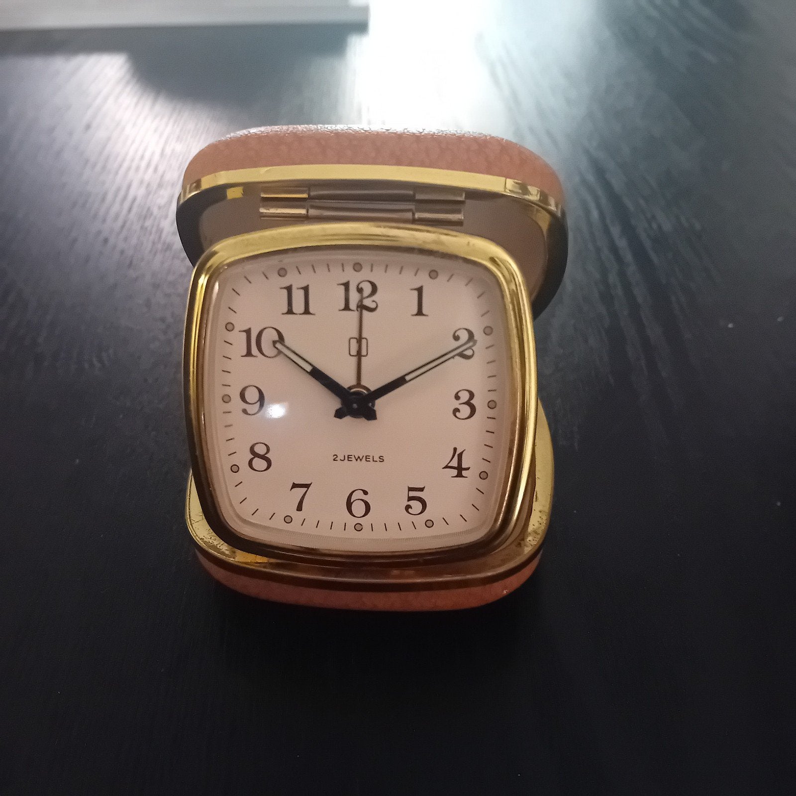 Vintage Reiswekker - 2 Jewels - Compact en Draagbaar, Ophalen