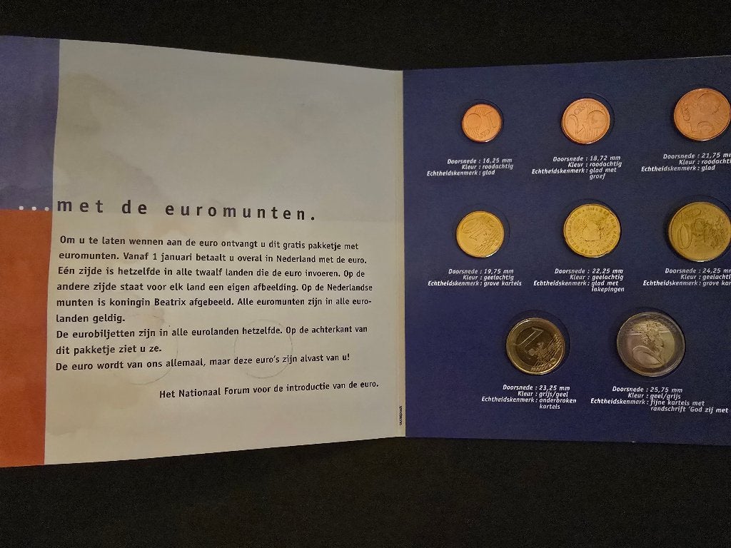 Originele Euro-introductiekit 2001 (Zalmkit), Ophalen of Verzenden, Koningin Beatrix, Euro's, Setje