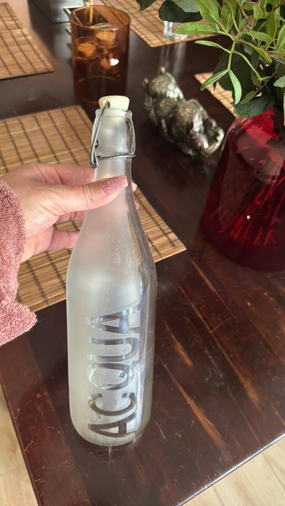 Glazen waterfles, Overige typen, Ophalen, Gebruikt, Glas