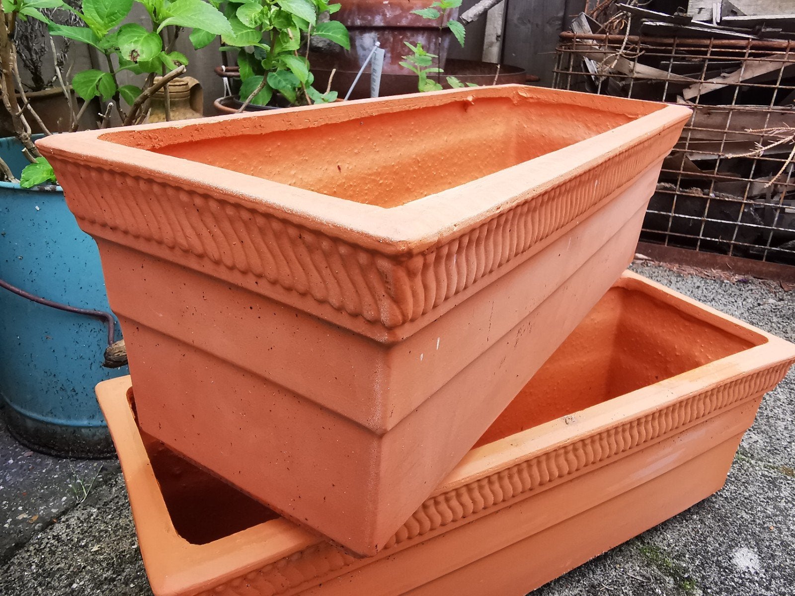 Terracotta bloembak plantenbak nieuw zie omschrijving Miekje, Ophalen, ., Rond, Nieuw