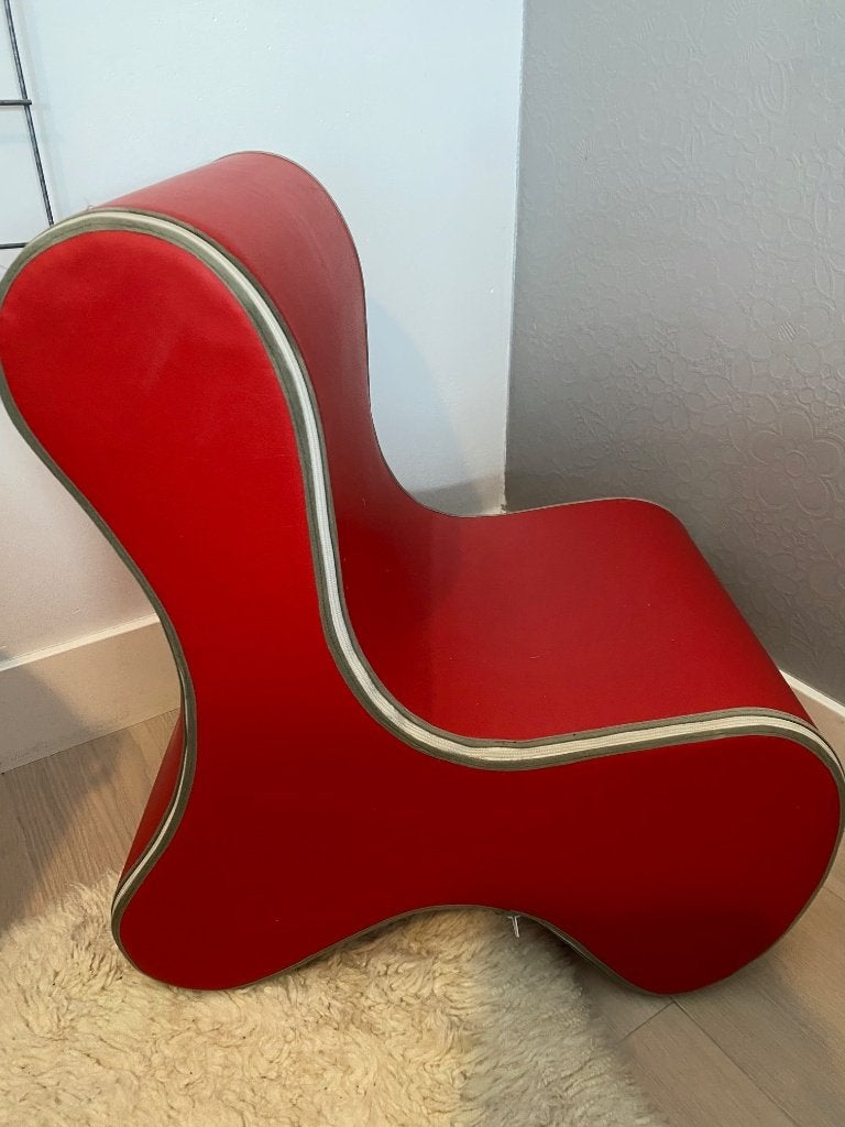 Originele Ozo bone design kinderfauteuil - rood, Kinderen en Baby's, Ophalen, Zo goed als nieuw, Stoel