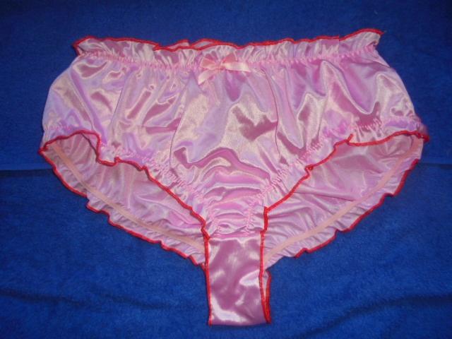 satijn sissy slipje (kan ook voor de heren), Verzenden, Roze, Slip