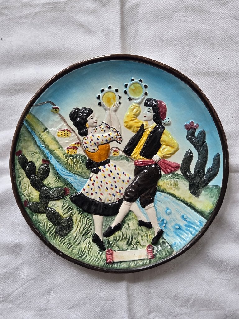 Wandbord van Italiaans Majolica, Calabrië, 1960, Ophalen of Verzenden
