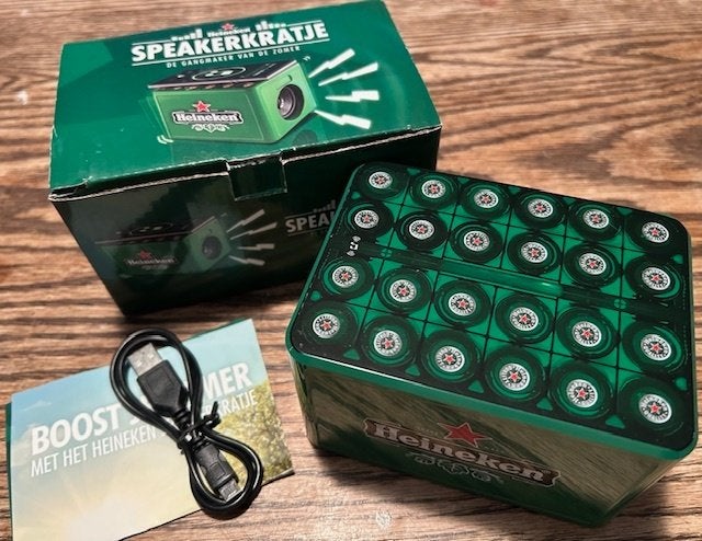 Heineken bier muziek mini Speakerkratje met orignele doos, Ophalen, Nieuw, Overige typen, Heineken