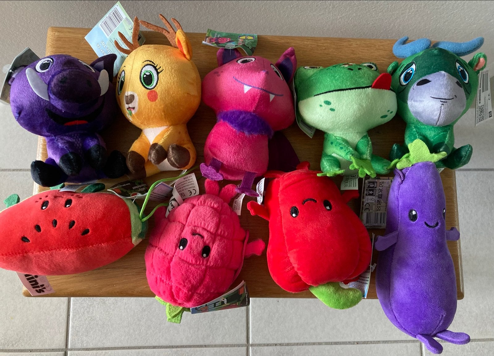 Lidl Mini's Knuffels: Dieren & Groenten Collectie, Lidl, Overige karakters, Overige typen, Ophalen of Verzenden