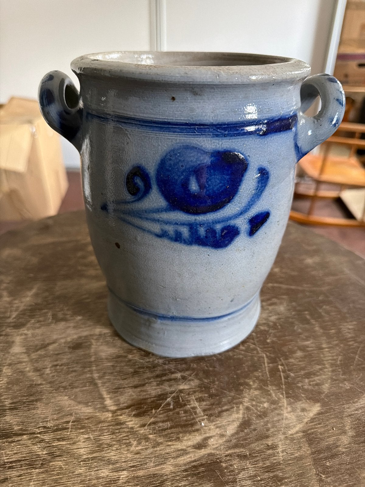antieke Keulse pot 20cm hoog (Westerwald-steengoed), Ophalen