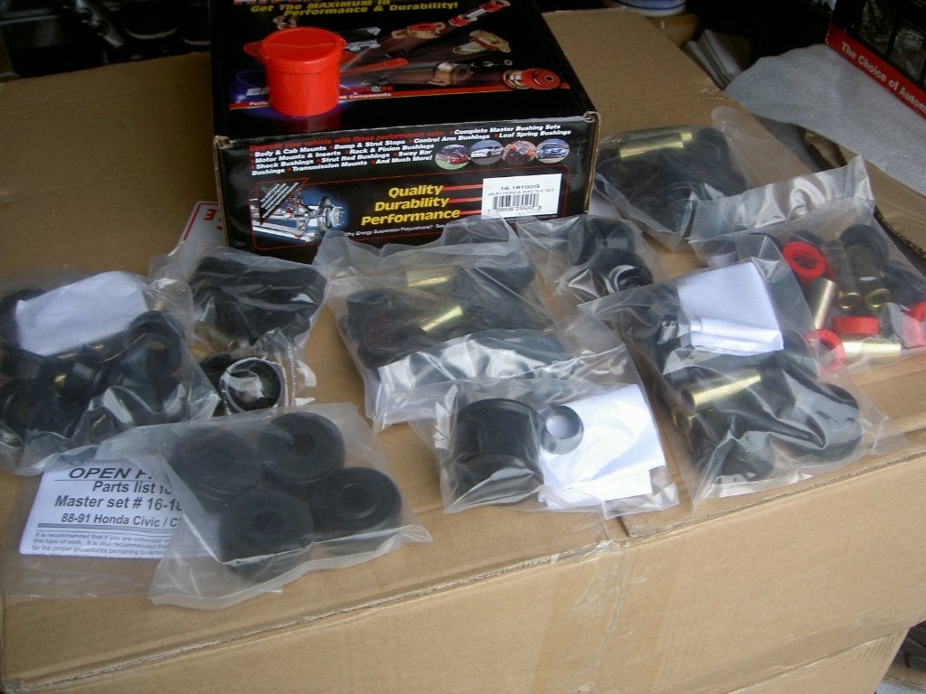 Energy Suspension rubbers bushing set Honda Civic CRX 88-91, Ophalen of Verzenden