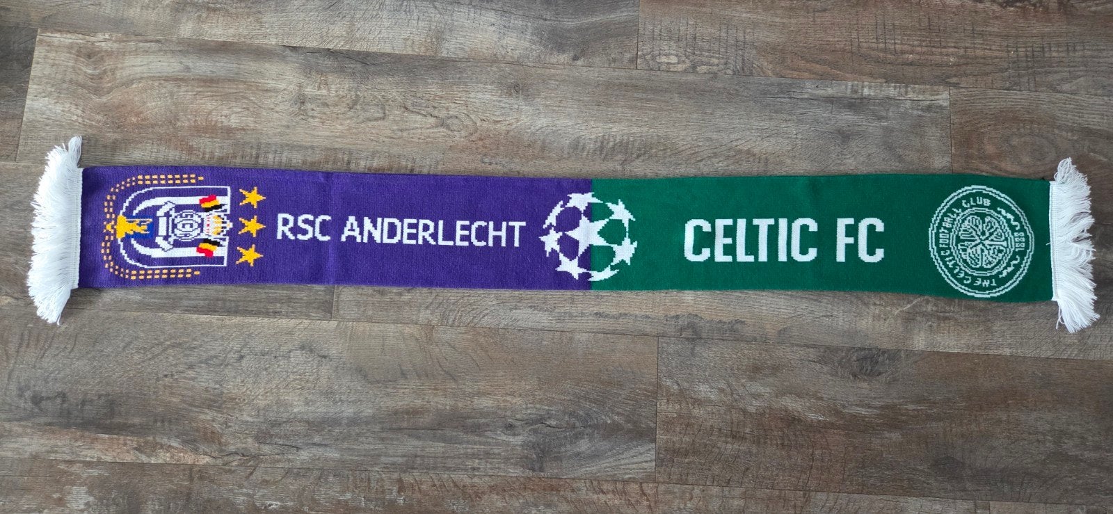 Sjaal RSC Anderlecht - Celtic FC, Ophalen of Verzenden, Zo goed als nieuw, Buitenlandse clubs, Vaantje of Sjaal