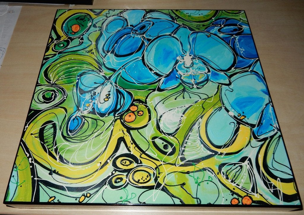 2 abstracte hoogglans prints van het merk Incado, Minder dan 50 cm, Gebruikt, Ophalen of Verzenden, Print