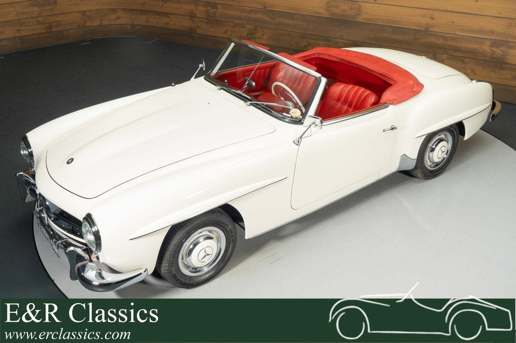 Mercedes 190 SL Cabriolet | 1961, Auto's, Oldtimers, Bedrijf, Te koop, Lederen bekleding, Open dak, Mercedes-Benz, Benzine, Cabriolet