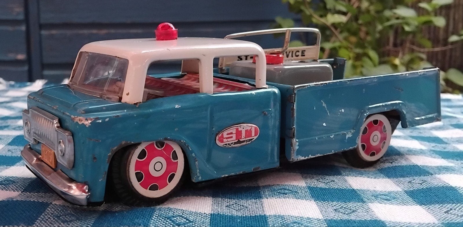 Vintage blikken kraanwagen ST-1 Service Truck/MF 715, Ophalen of Verzenden, Gebruikt