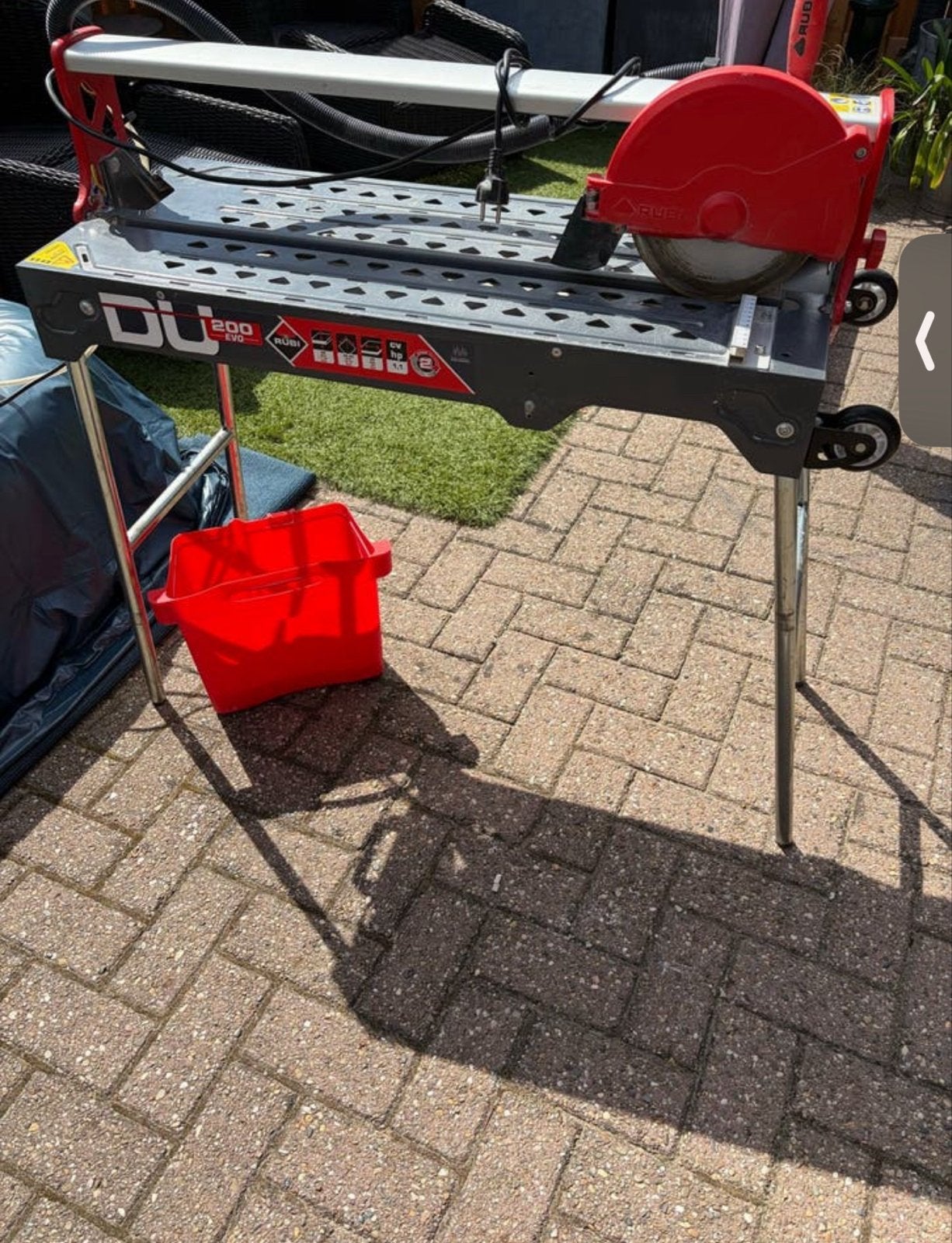 Rubi gebruikt DU-200 EVO 65 Tegelzaag met nieue Zaagblad, Gebruikt, Overige typen, 600 tot 1200 watt, Ophalen of Verzenden