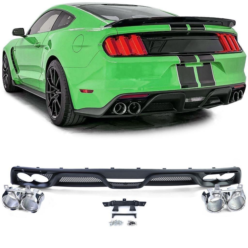 Diffuser Shelby GT350 look Dubbele Uitaat Ford Mustang MK6, Verzenden, Automotive Parts, A.parts@hotmail.nl, Trasmolenlaan 12 3447 GZ Woerden