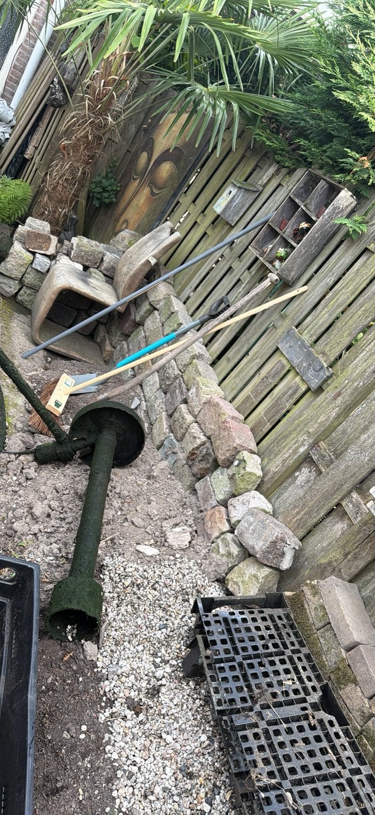 Gratis Basalt keien, Tuin en Terras, Ophalen, Gebruikt